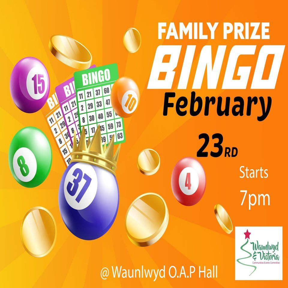 Family Prize Bingo, Waunlwyd and Victoria, Ebbw Vale, February 23 2024
