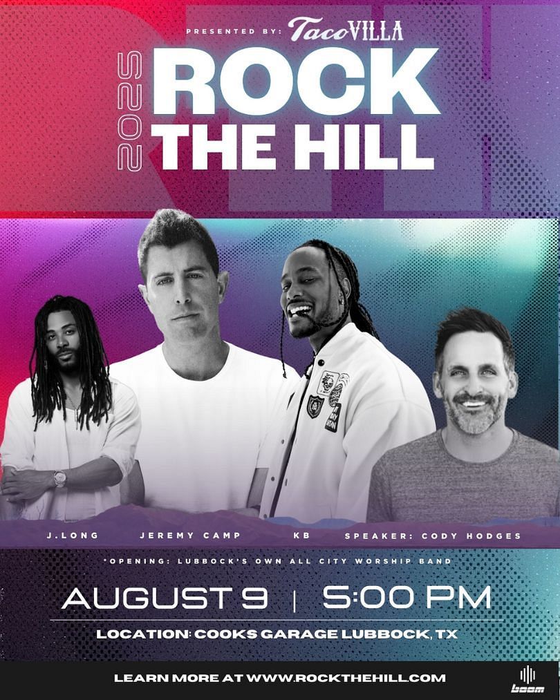 Rock The Hill: Jeremy Camp and KB, 8 August | Event in Lubbock | AllEvents