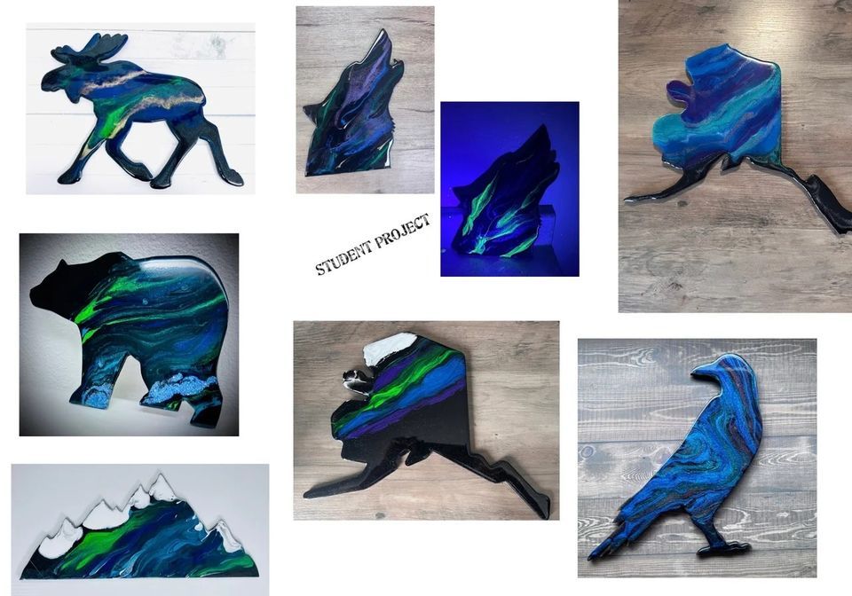 Resin Art ClassNorthern Lights Wall Art, Turnagain Arts Buildings