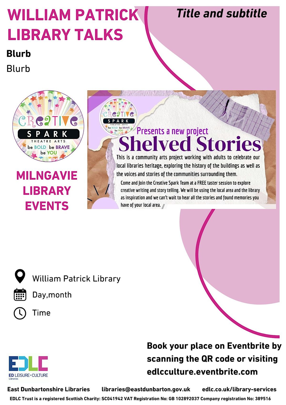 Shelved Stories with Creative Spark at Milngavie Library, 16 December | Event in Milngavie | AllEvents