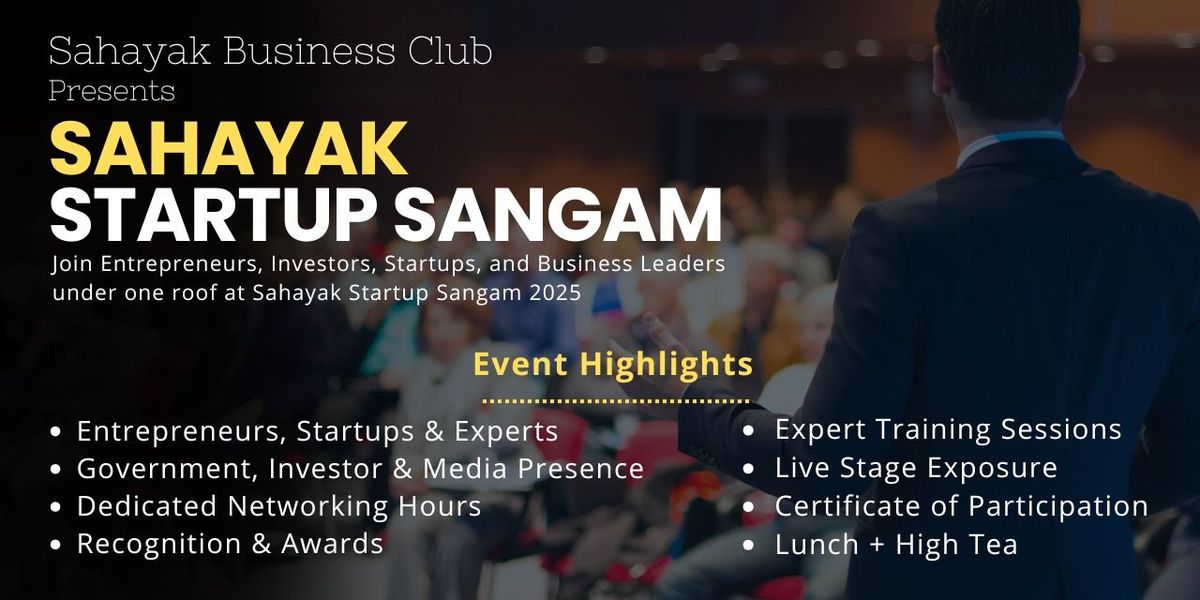 Sahayak Startup Sangam, 14 June | Event in New Delhi | AllEvents