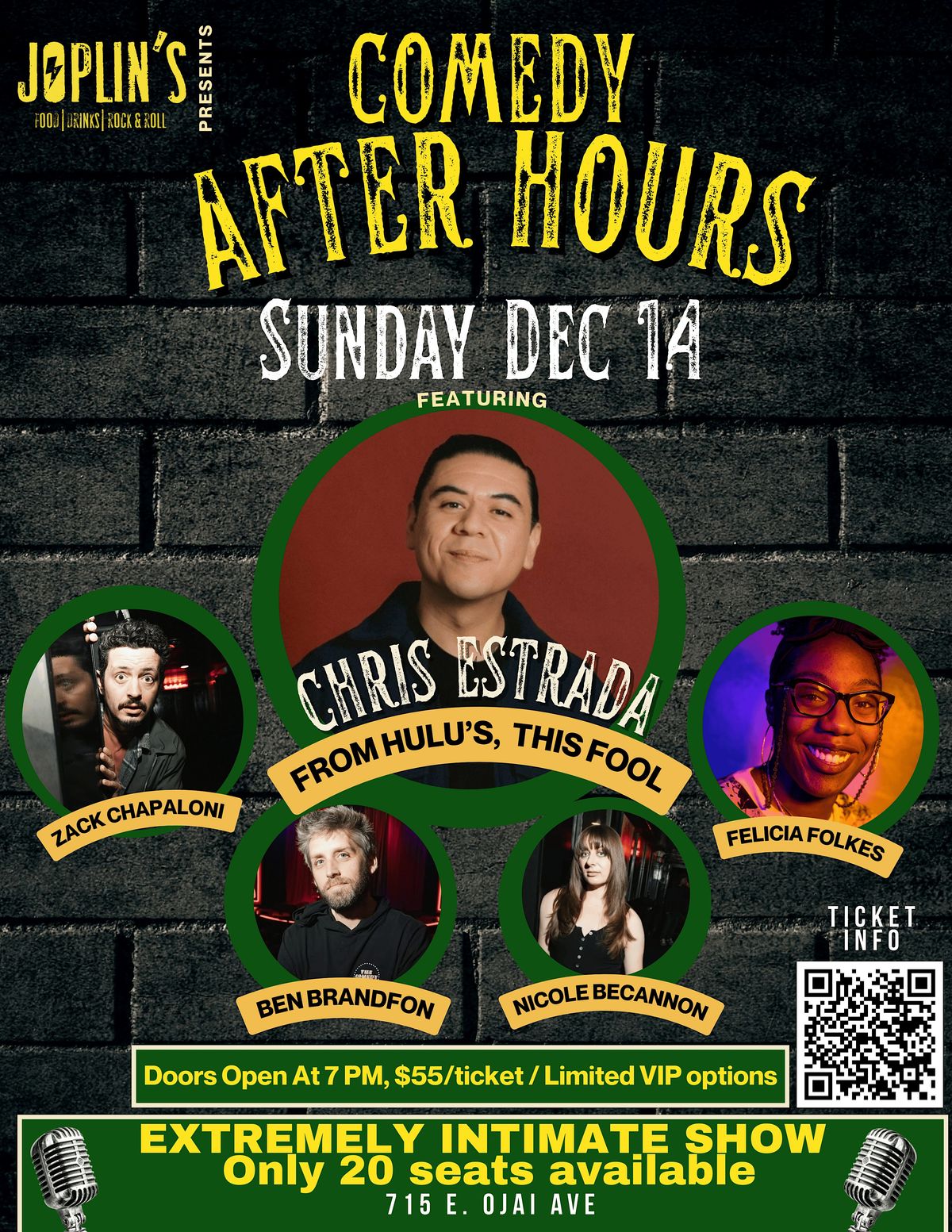 Comedy After Hours at Joplin's, 14 December | Event in Ojai | AllEvents