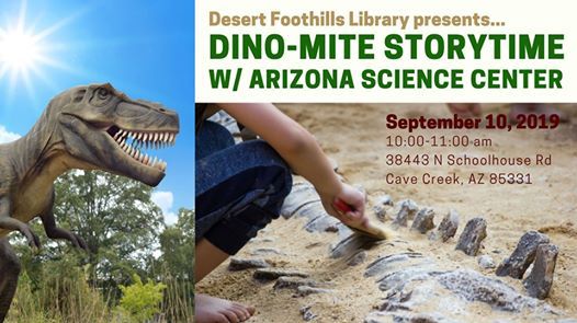 Dino Mite Storytime At Desert Foothills Library Cave Creek
