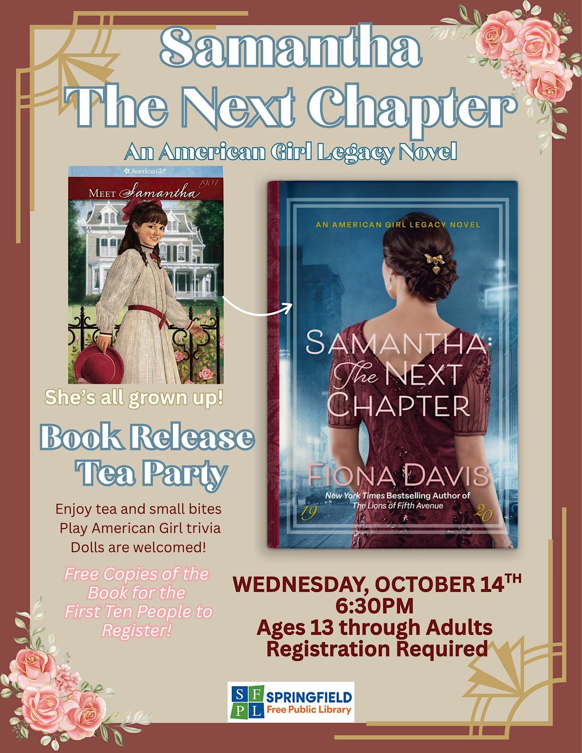 Samantha the Next Chapter Book Release Tea Party, Springfield Free ...
