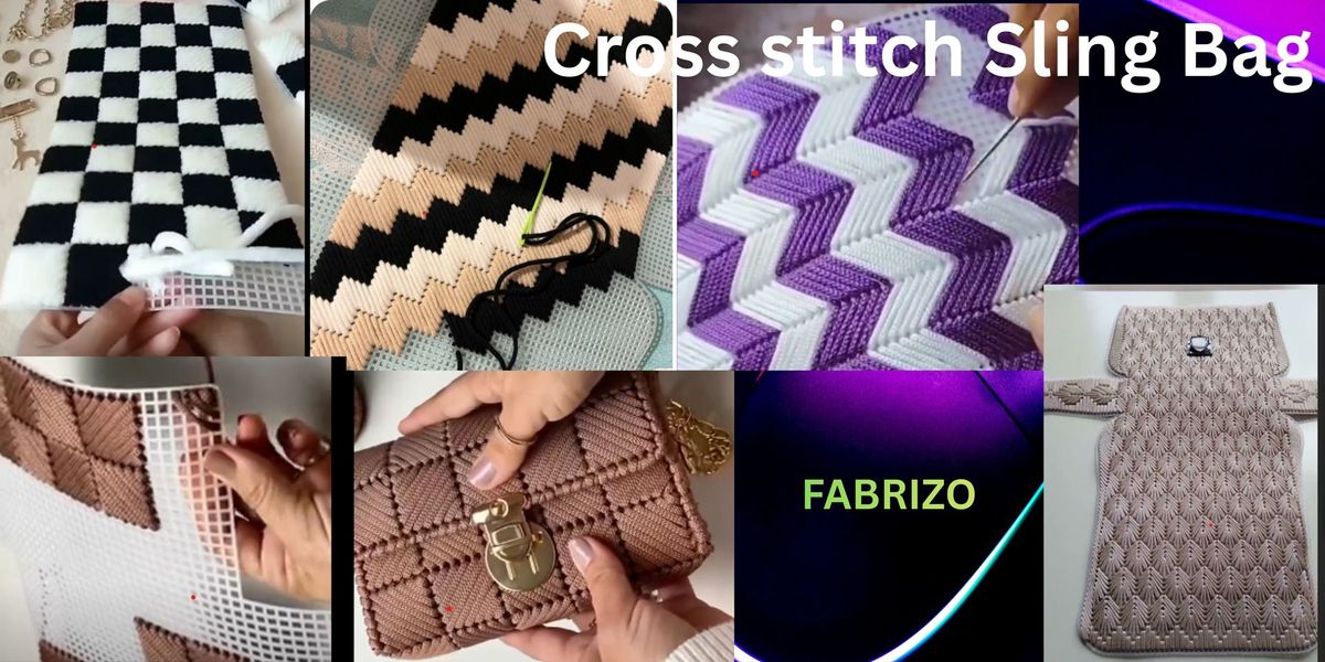 Cross stitch Sling Bag