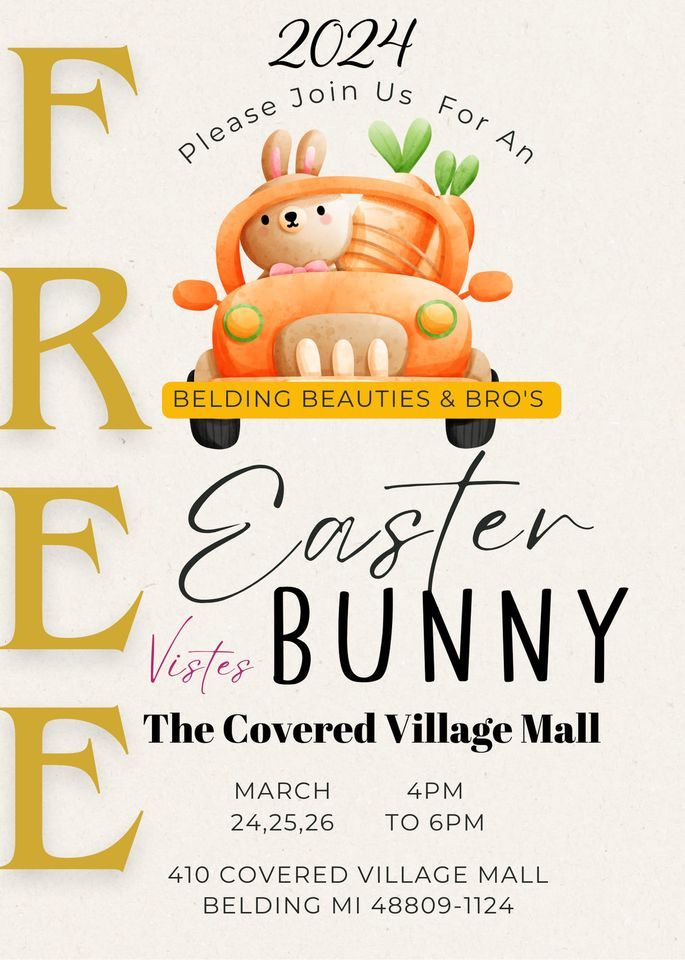 Easter bunny Vists the Covered Village Mall , 410 Covered Village Mall