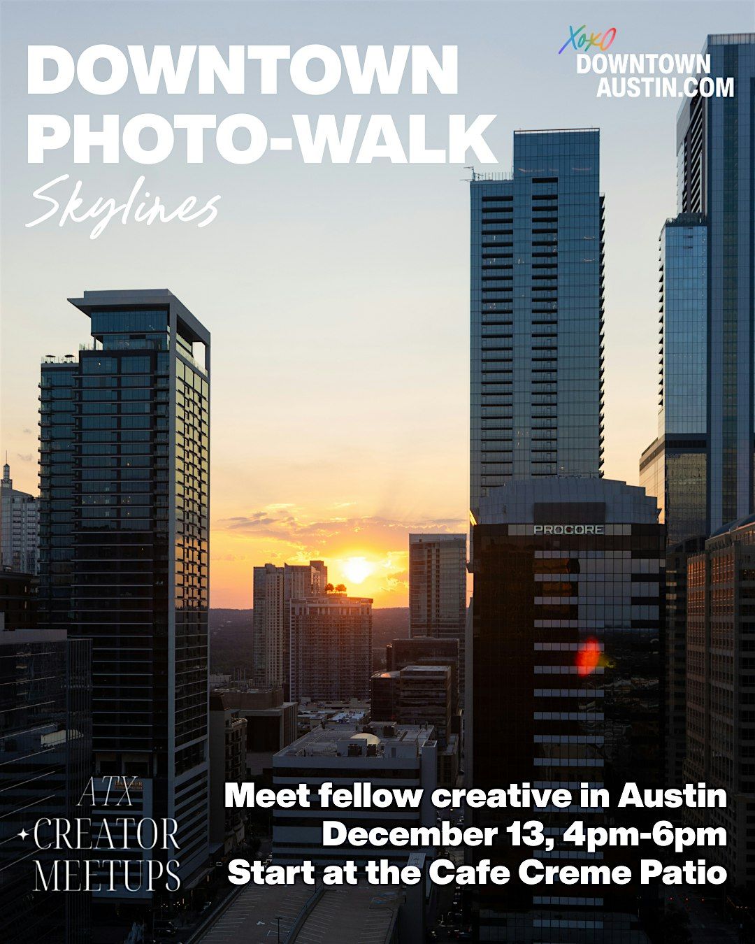 Downtown Photo Walk Skylines, 13 December | Event in Austin | AllEvents