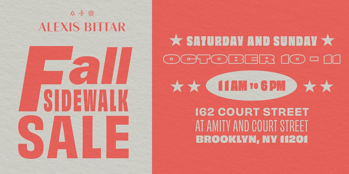 Alexis Bittar Sidewalk Sample Sale, Alexis Bittar, Brooklyn, 10 October ...