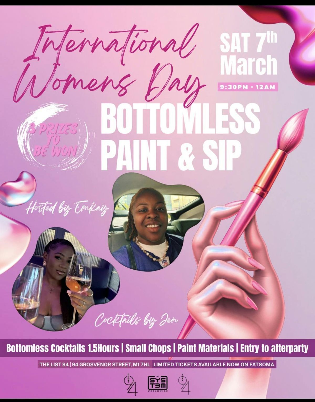 BOTTOMLESS PAINT &amp;amp; SIP - intl women’s day special