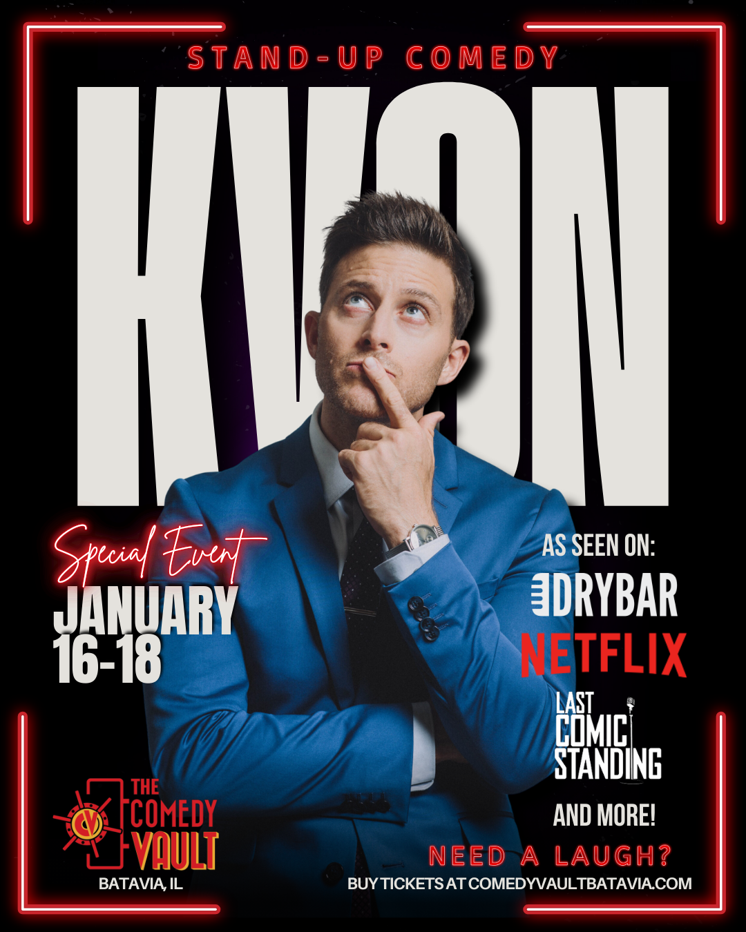 K-von at Ontario Improv Comedy Club, 11 June | Event in Ontario | AllEvents
