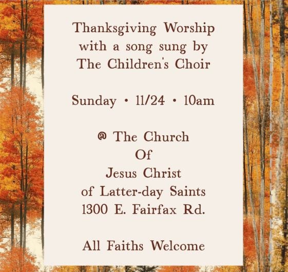 Thanksgiving Worship with a song sung by The Children's Choir, 23 November | Event in Salt Lake City | AllEvents