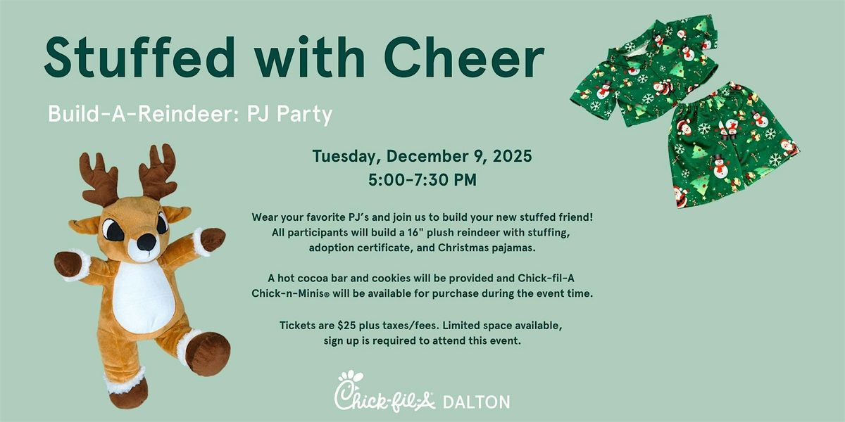 Stuffed with Cheer: Build-A-Reindeer PJ Party, 9 December | Event in Dalton | AllEvents