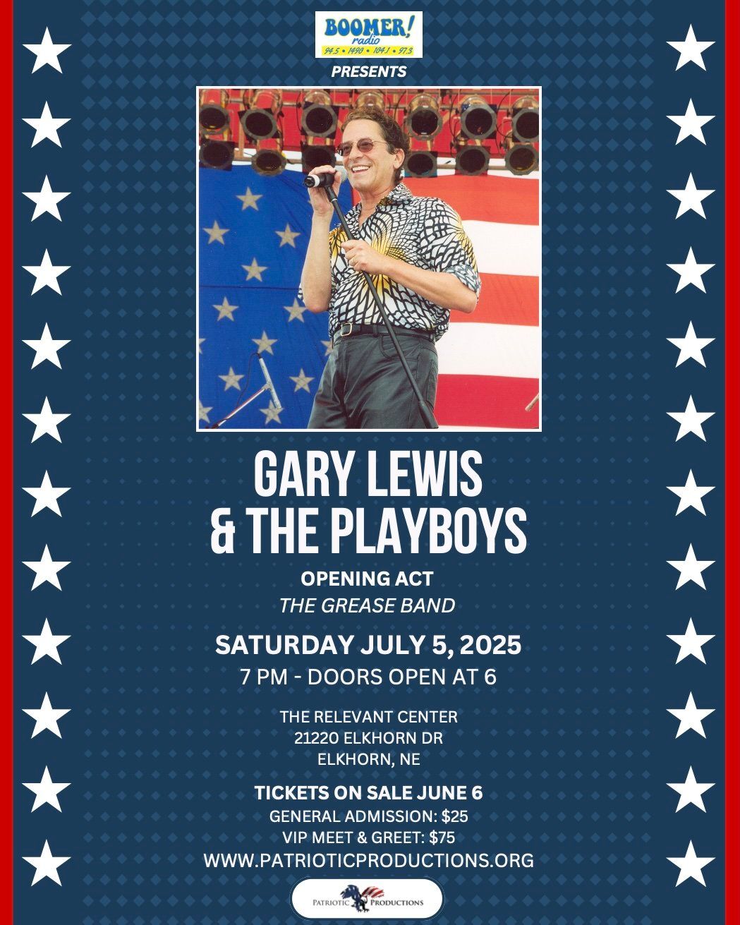 Gary Lewis and the Playboys at Francis Marion University Performing Arts Center, 14 March | Event in Florence