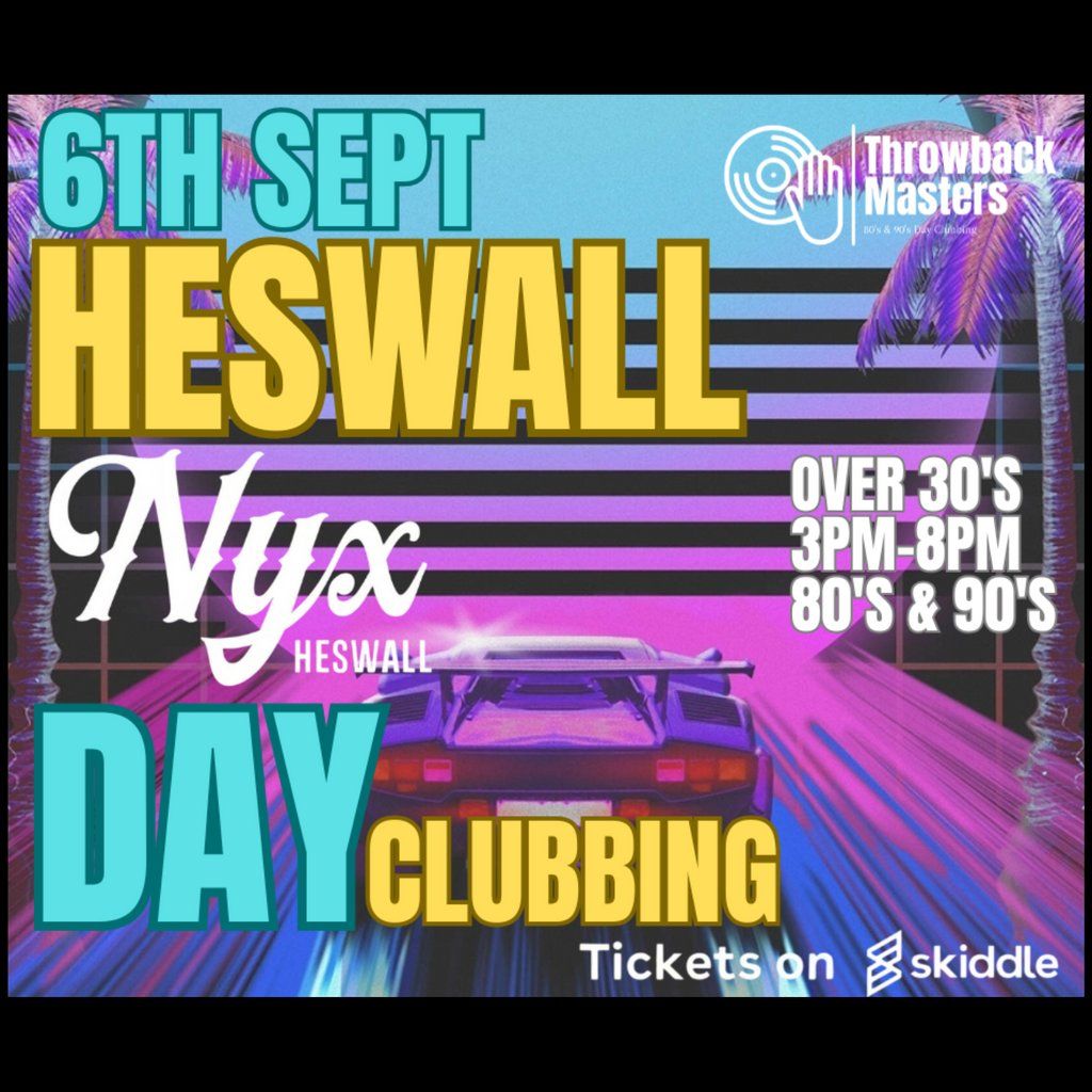 Throwback Masters Heswall Over 30s Day Clubbing 80s 90s Classics, 6 September | Event in Birkenhead | AllEvents