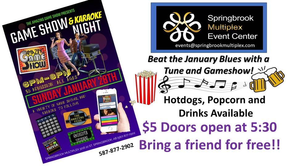 Trivia and Karaoke , Springbrook Multiplex, Penhold, January 28 2024 ...