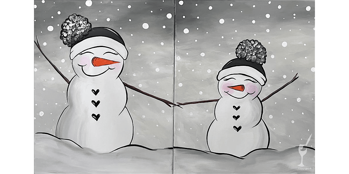 Baby and Parent Snowmen Duo - Family Fun - Paint and Sip in Houston | Classpop!™, 20 December | AllEvents