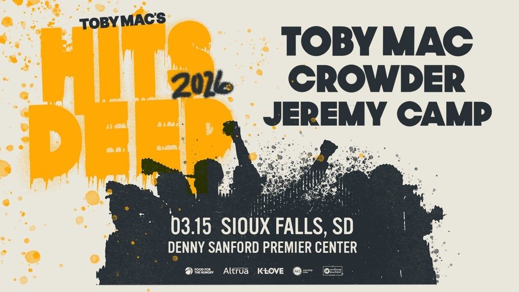 TOBYMAC with Crowder & Jeremy Camp: Hits Deep Tour, 15 March | Event in Sioux Falls | AllEvents