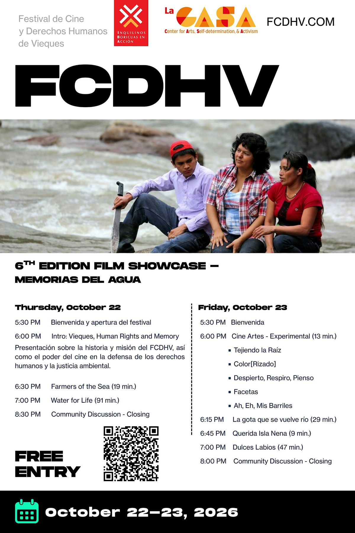 Memorias del Agua: Vieques Film & Human Rights Festival Showcase, 85 W ...