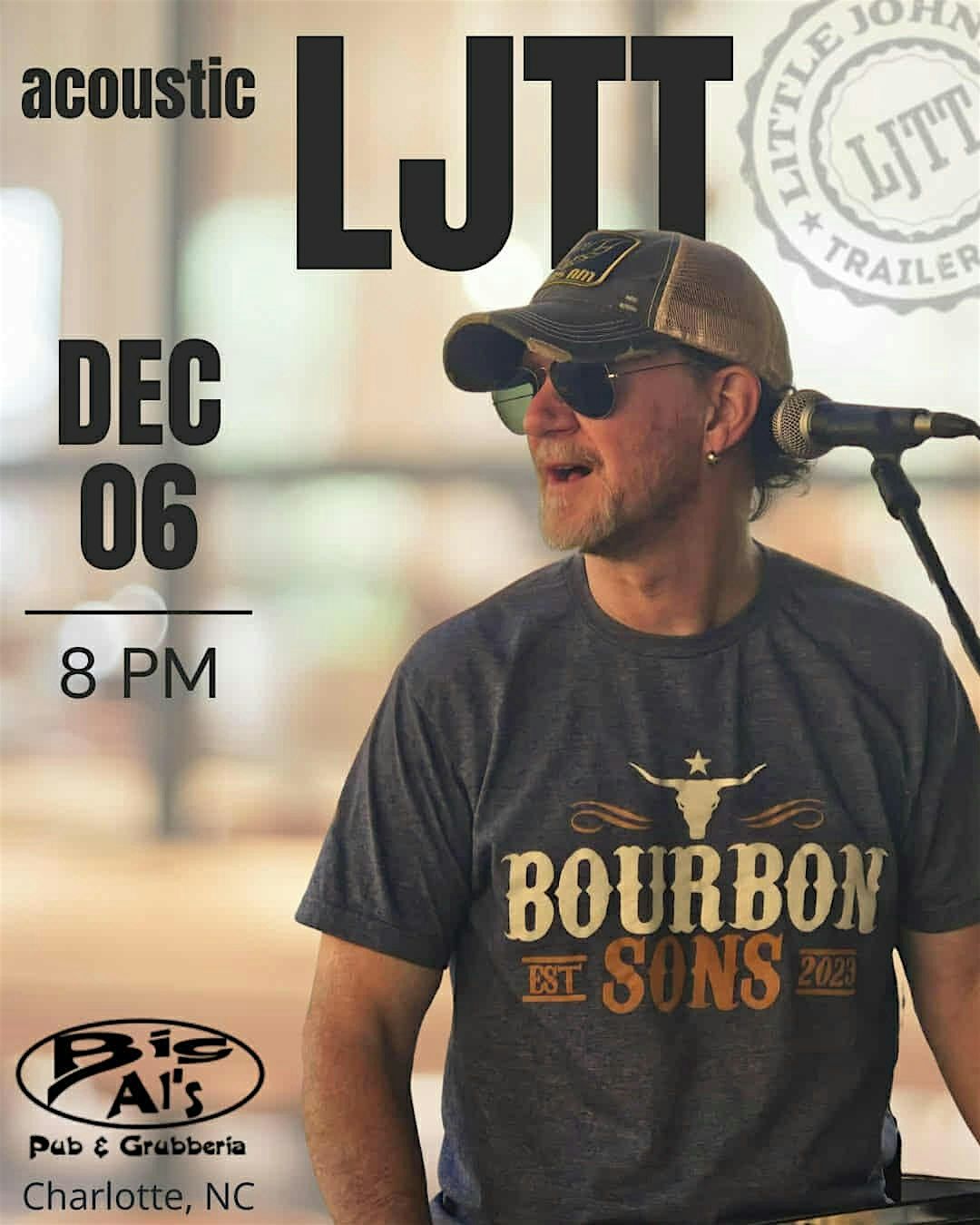 SATURDAY Acoustic Night with LJTT @BIG AI PUB,NC, 6 December | Event in Charlotte | AllEvents