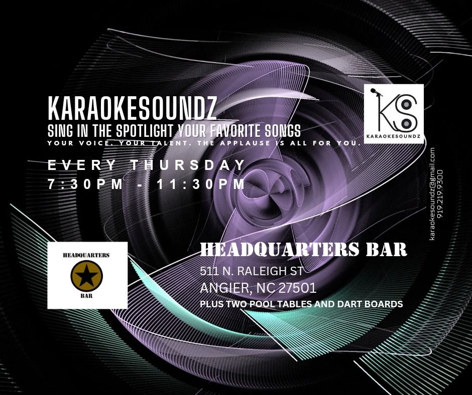 "Sing in the Spotlight" karaoke , Headquarters Bar and Beer House