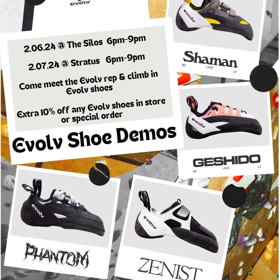 Evolv Shoe Demo, The Silos Climbing, Yoga, and Fitness (OKC Silos
