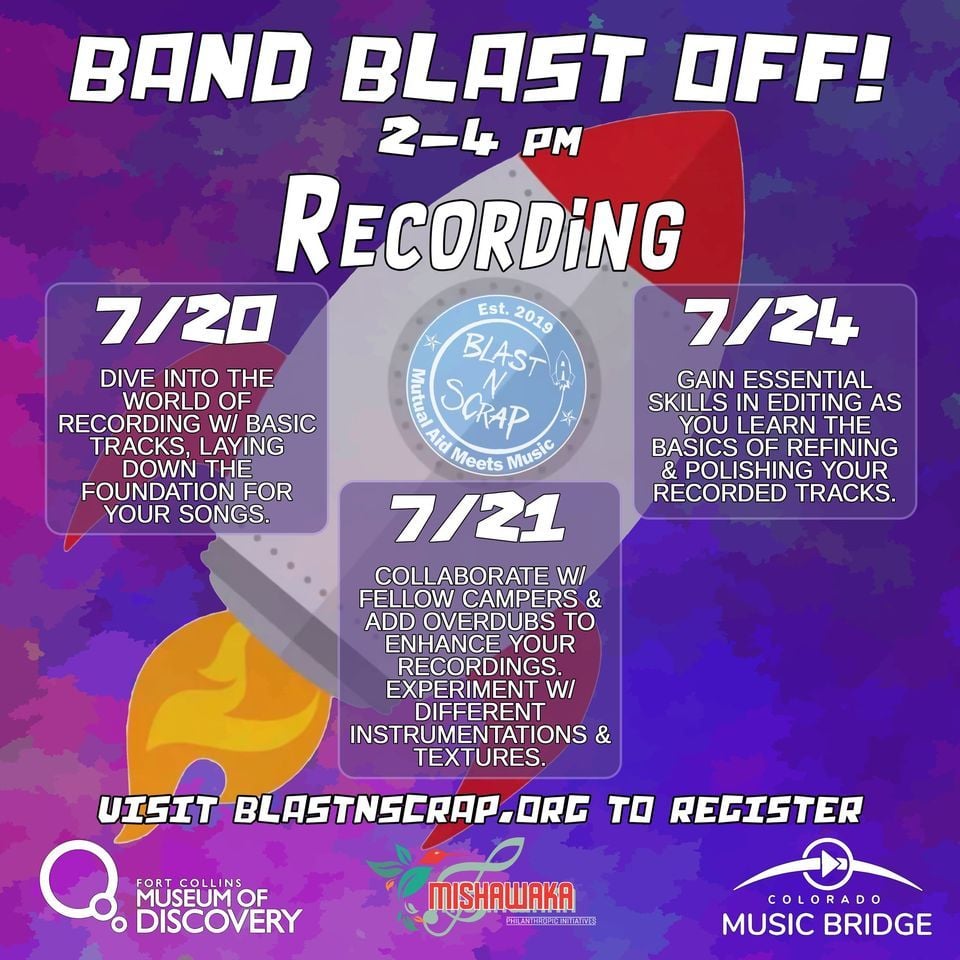 Band Blast Off Recording Day 2 Fort Collins Museum Of Discovery July 21 2023 AllEvents in band-blast-off-recording-day-2-fort-collins-museum-of-discovery-july-21-2023-allevents-in