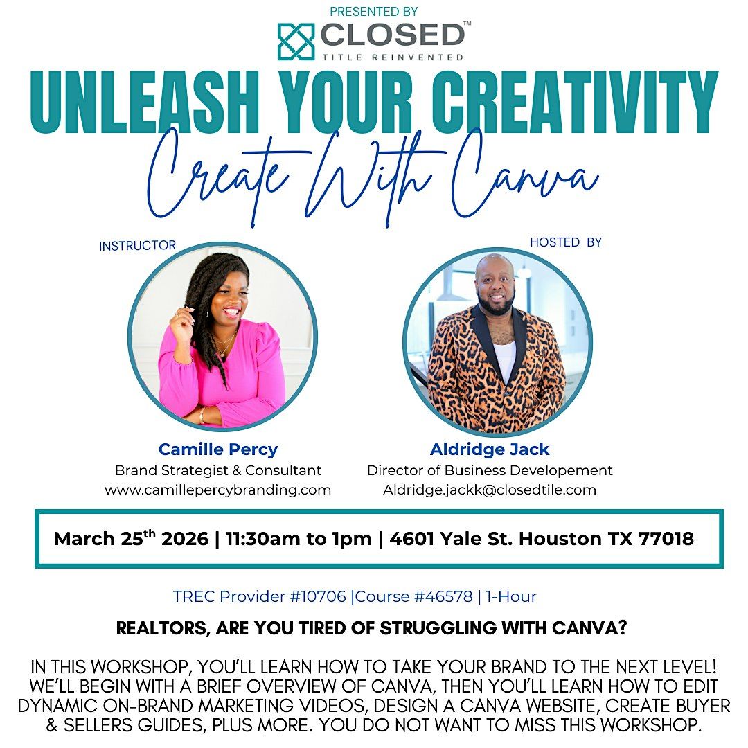 Unleash Your Creativity: Create with Canva, 25 March | Event in Houston | AllEvents
