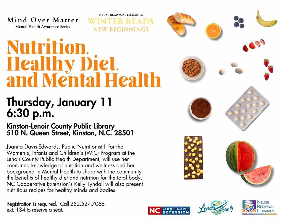 Nutrition, Healthy Diet and Mental Health, 510 N Queen St Kinston, NC
