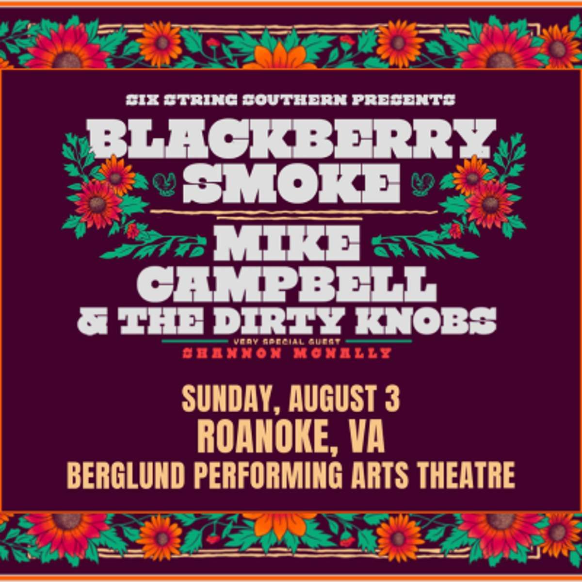 Blackberry Smoke and Mike Campbell and The Dirty Knobs at Synovus Bank Amphitheater at Chastain Park, 9 August