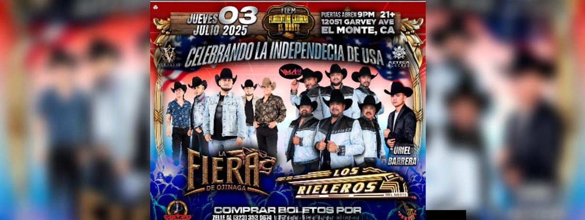 LA FIERA DE OJINAGA , LOS RIELEROS , EL MONTE , 3 July | Event in El Monte | AllEvents