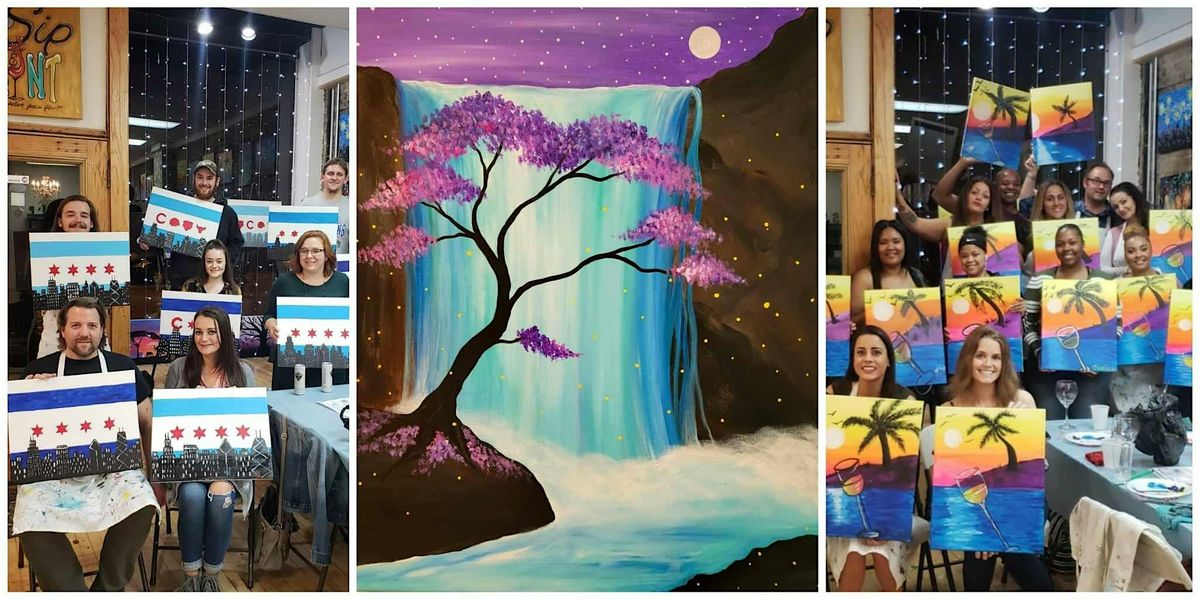 BYOB Paint and Sip Event - "Mystic Waterfalls", 6 December | Event in Chicago | AllEvents