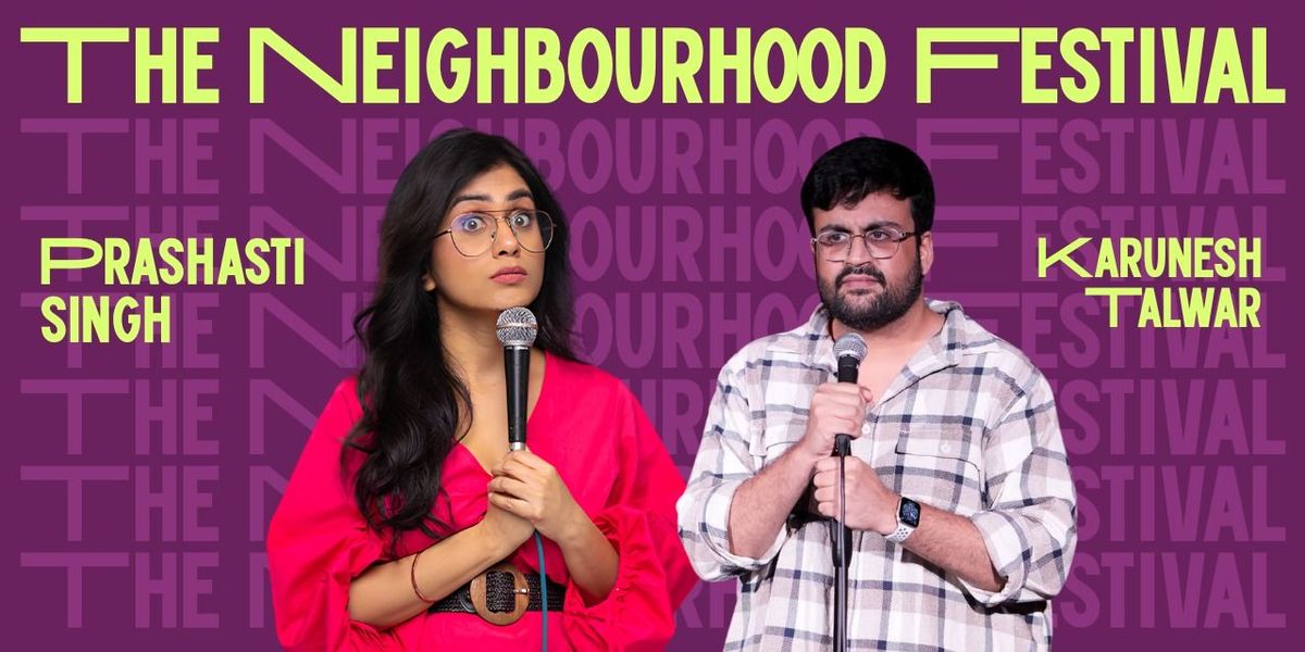Prashasti Singh and Karunesh Talwar live at @TNF — event poster