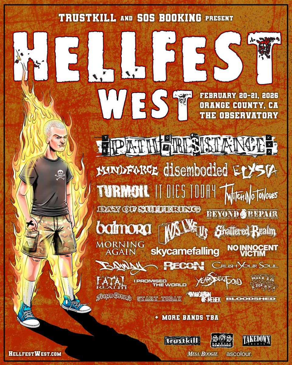 Hellfest West: The Path of Resistance  Mindforce  Disembodied & Elysia, 19 February | Event in Santa Ana