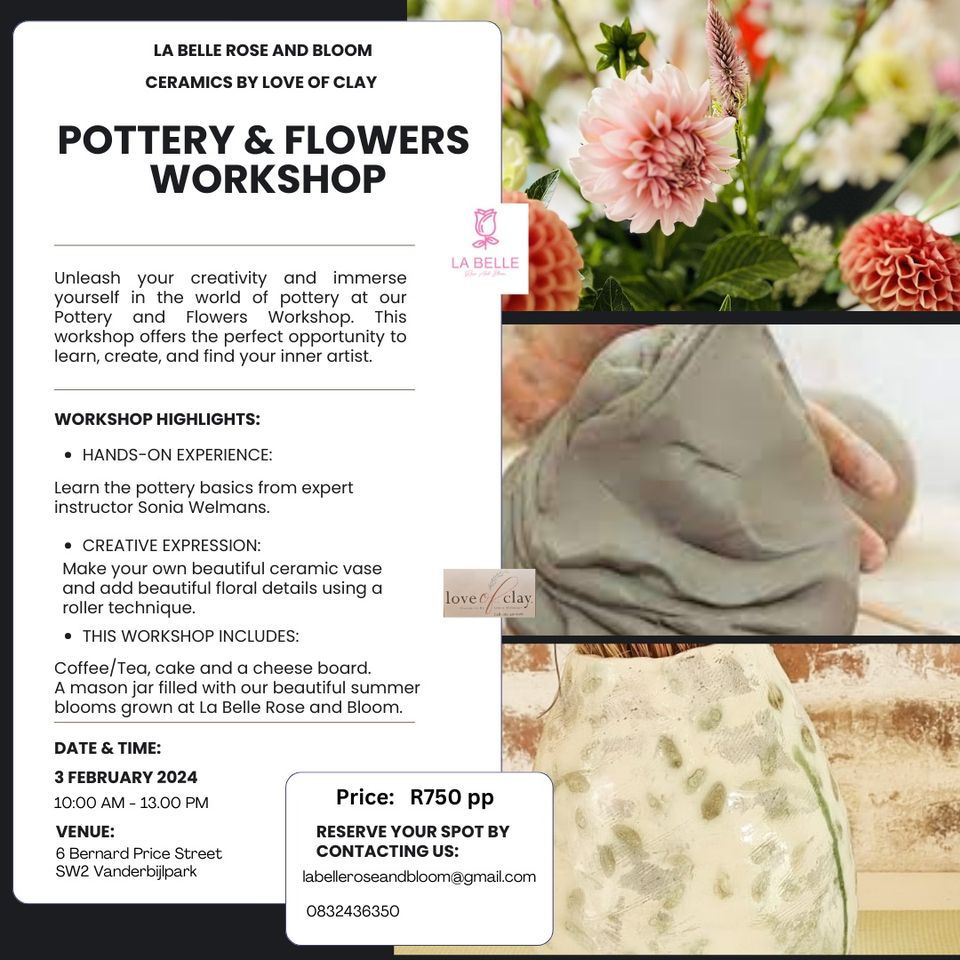 Pottery and Flowers, Vanderbijlpark, Gauteng, February 3 2024