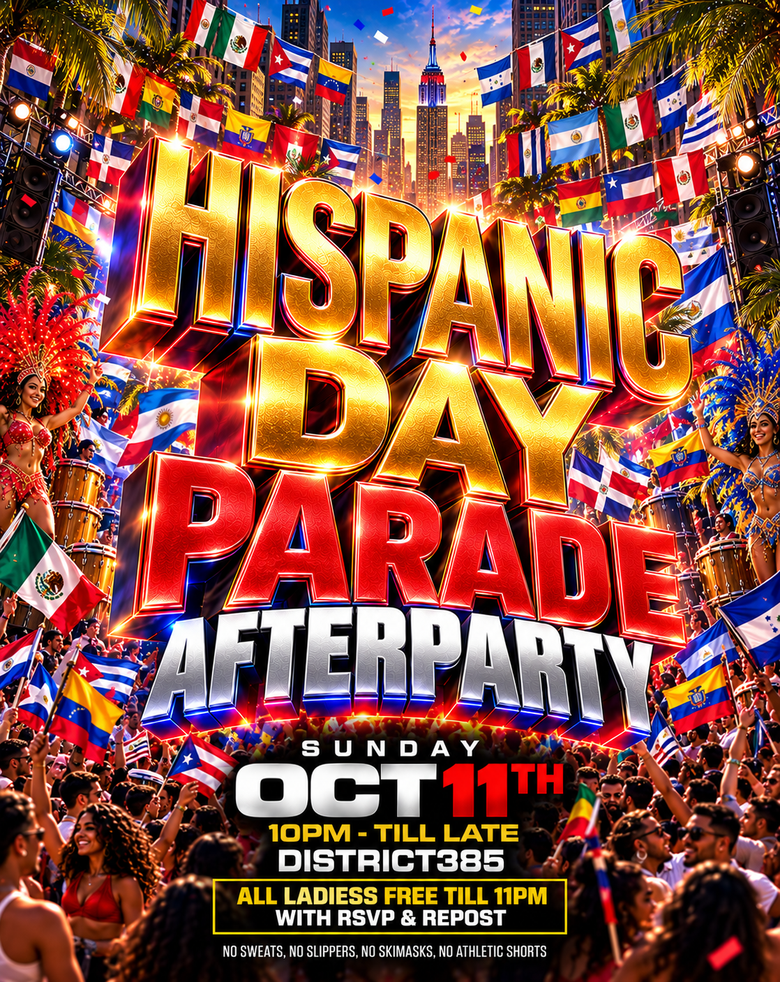 HISPANIC DAY PARADE AFTERPARTY, DISTRICT385, Middle Village, 11 October ...