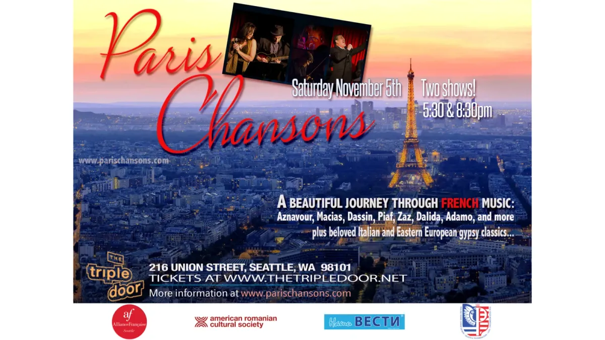 Paris Chansons at Yoshis Jazz Club - Oakland, 18 August | Event in Oakland | AllEvents