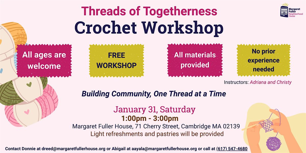 Crochet Workshop, 31 January | Event in Cambridge | AllEvents