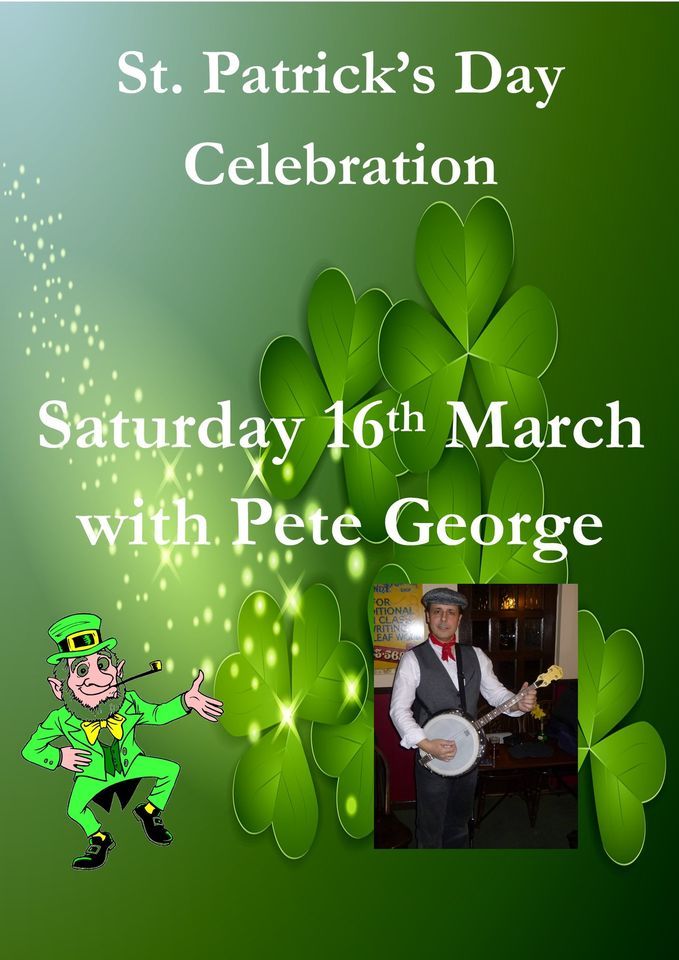 St Patricks Day celebration with Pete George, Royal British Legion ...