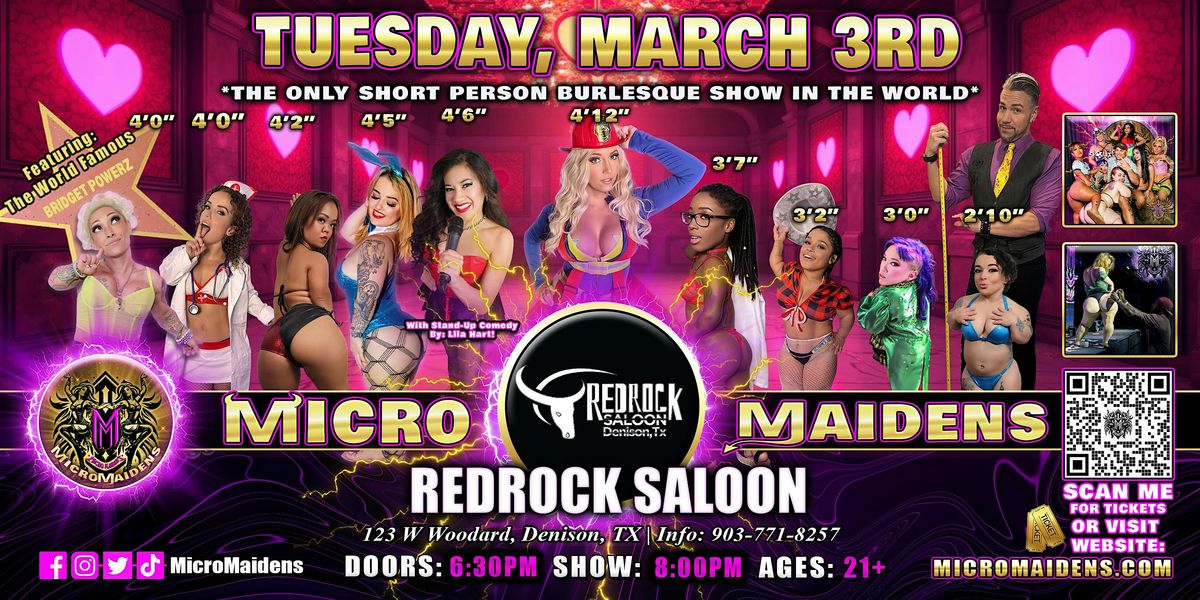 Denison, TX - Micro Maidens Dwarf Dancers @ Redrock Saloon, 3 March | Event in Denison | AllEvents