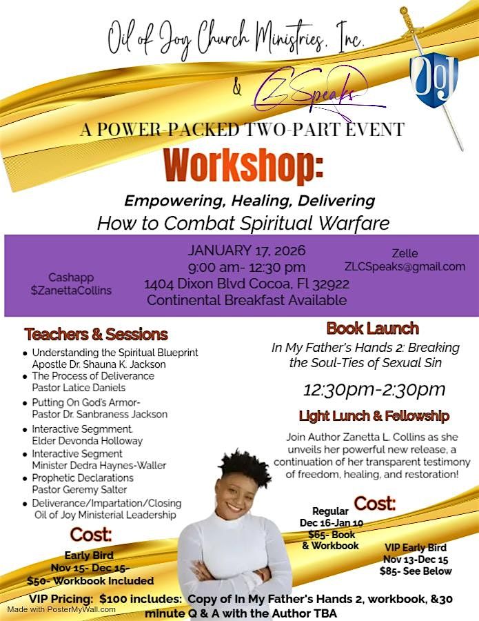 Breaking The Soul Ties of Sexual Sin Workshop/In My Father's Hands 2 Book, 17 January | Event in Cocoa | AllEvents