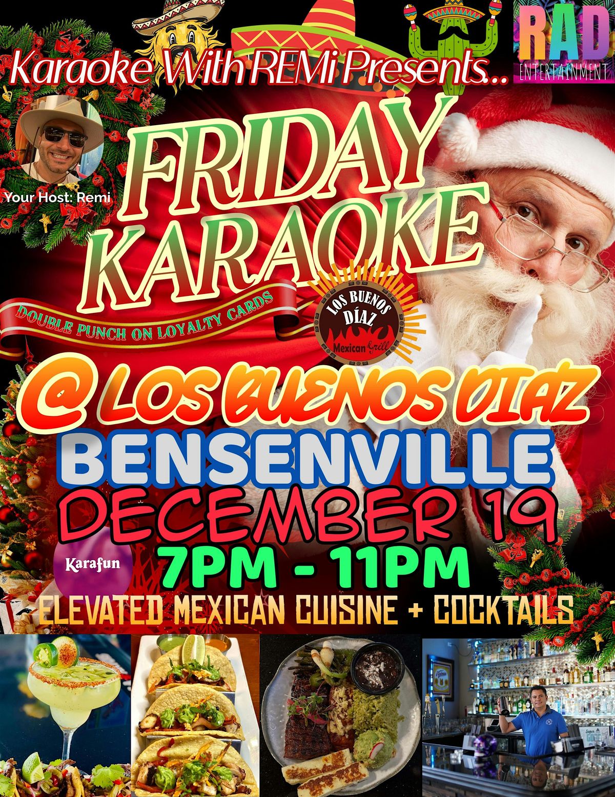 Karaoke With REMi at Los Buenos Diaz in Bensenville on Friday December 19, 19 December | Event in Bensenville