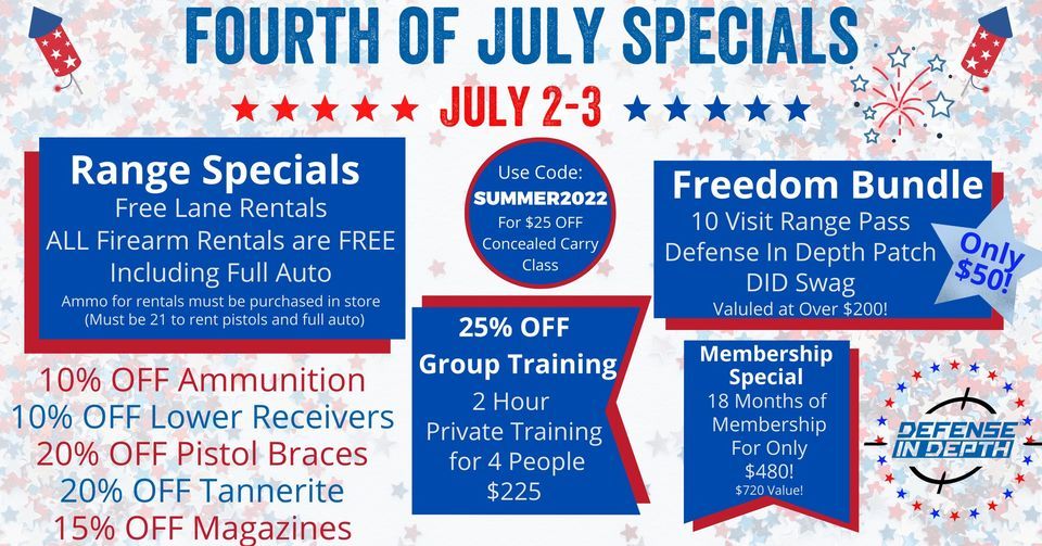Fourth of July Specials, Defense In Depth, July 2 2022