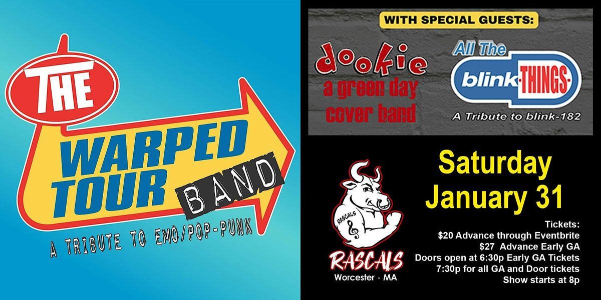 The Warped Tour Band with Dookie & All The Blink Things, 31 January | Event in Worcester | AllEvents