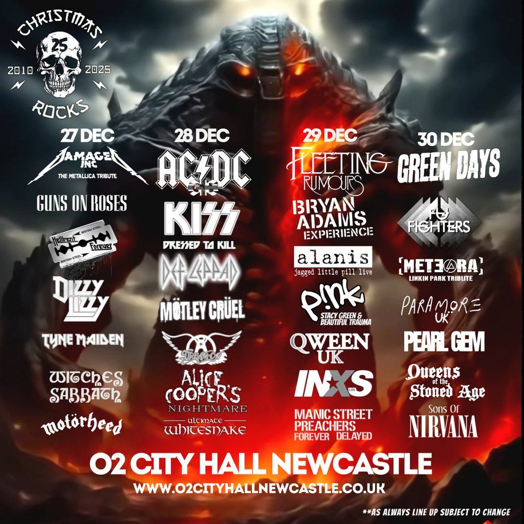 Christmas Rocks 2025 Day 1 Ticket, 27 December | Event in Newcastle Upon Tyne | AllEvents