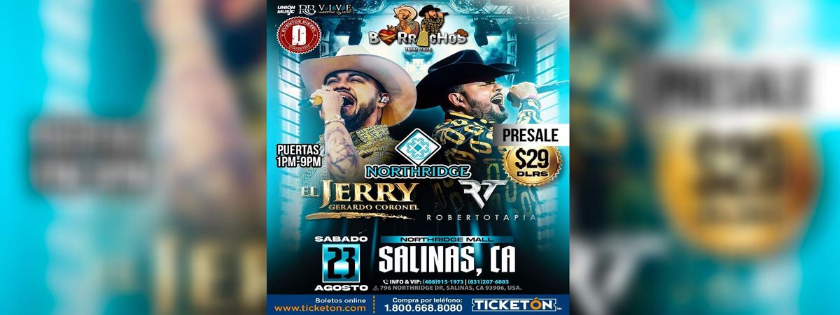  GERARDO CORONEL, ROBERTO TAPIA, 23 August | Event in Salinas | AllEvents