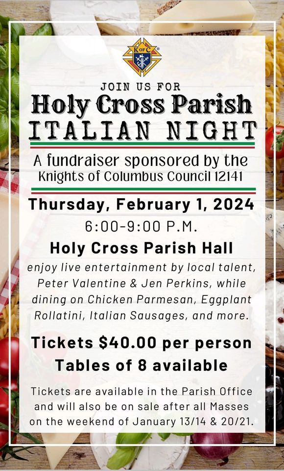 Holy Cross Parish Italian Night, Holy Cross Knights Of Columbus 12141
