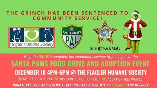Santa Paws Food Drive And Adoption Event At Flagler County