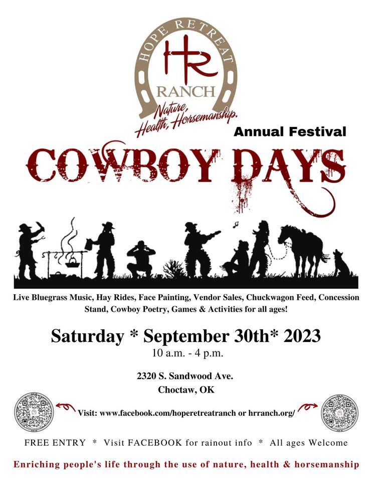 Cowboy Days Festival 2023, Hope Retreat Ranch, Choctaw, September 30 2023 |  AllEvents.in