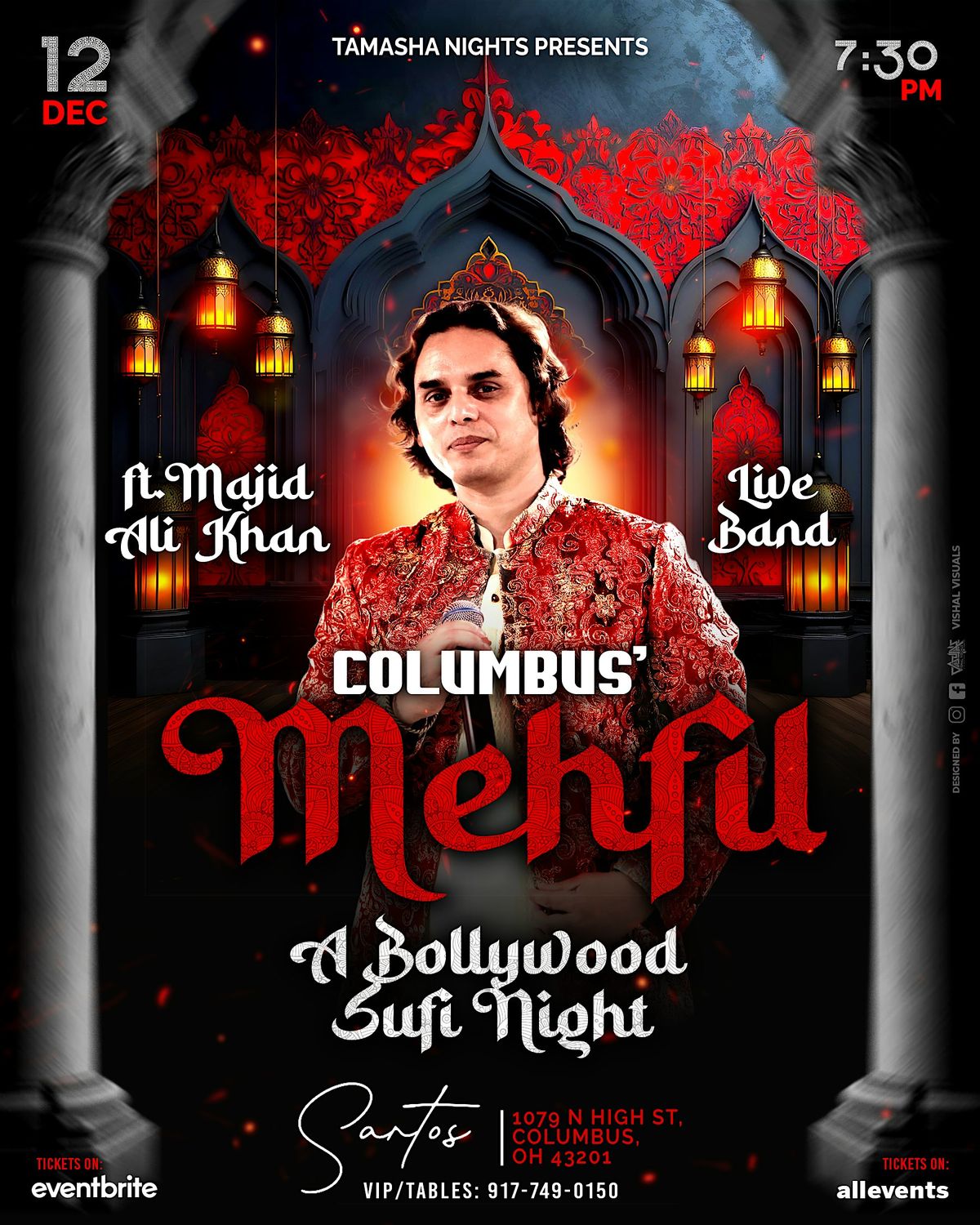 COLUMBUS' MEHFIL- A BOLLYWOOD SUFI NIGHT FT. MAJID ALI @SANTOS, 12 December | Event in Columbus | AllEvents