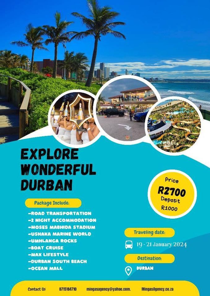 Durban tour 2025, Durban, KwaZuluNatal, 19 January to 21 January